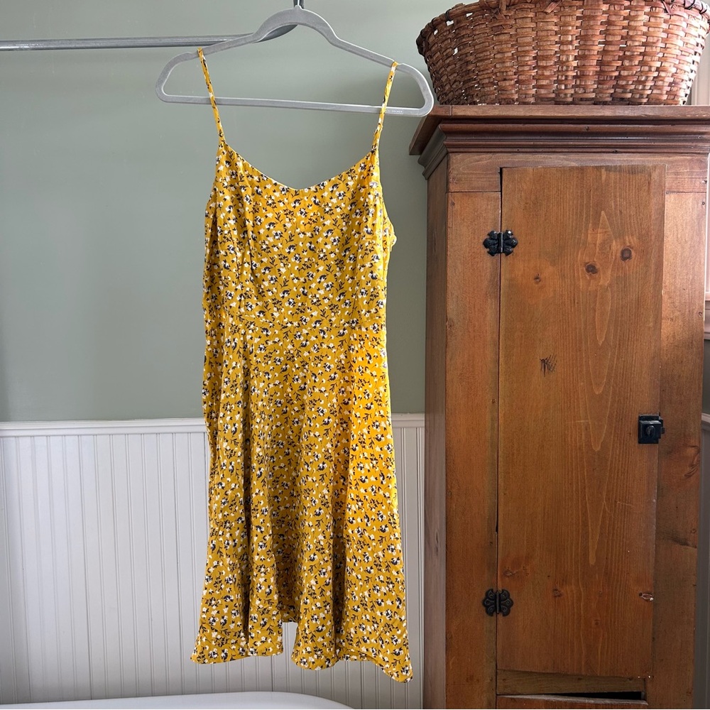 Old Navy Yellow Floral Mini Dress
